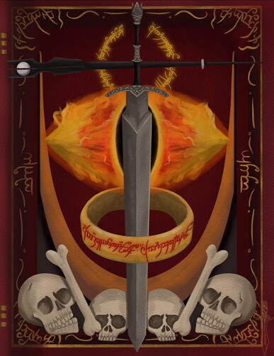 King sword print